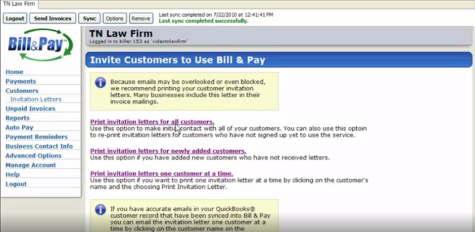 screenshot of Bill & Pay